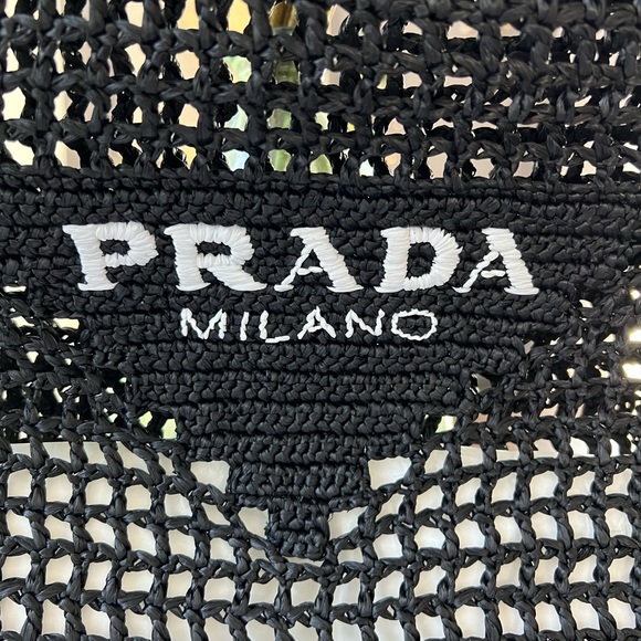 ❌❌SOLD New Prada Raffia Crochet Tote Bag - Picture 4 of 7